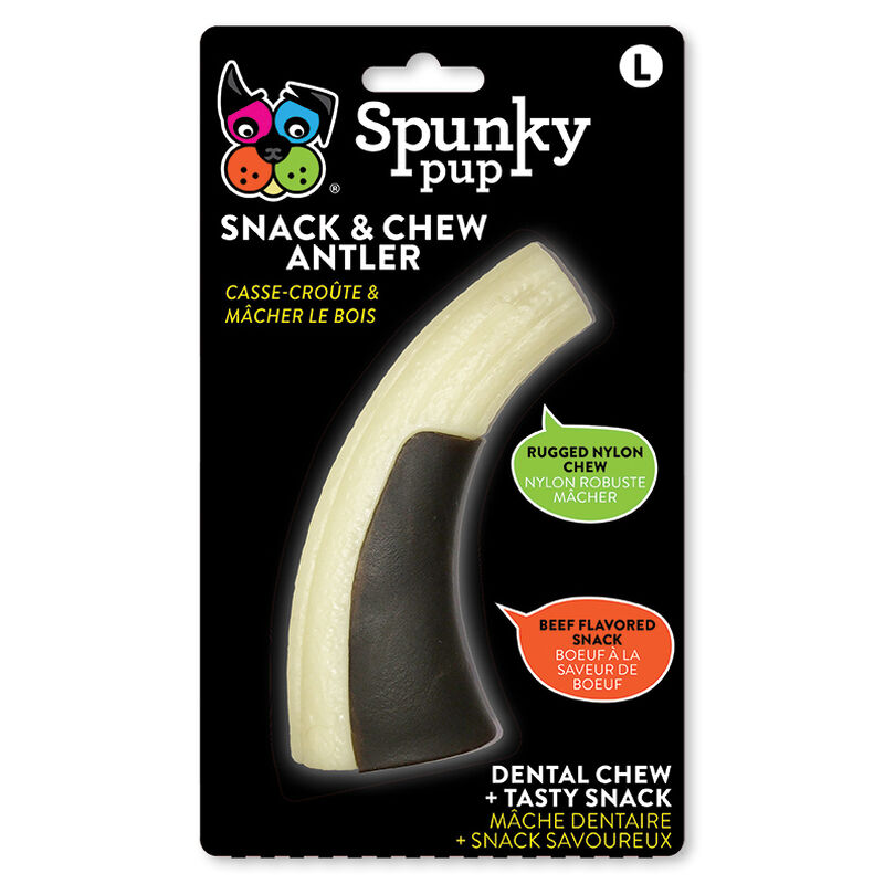 Spunky Pup Snack & Chew Antler, Large image number 1